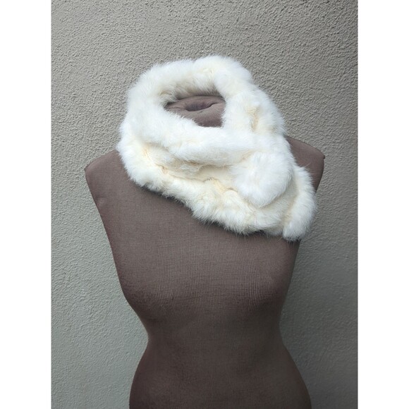 Winter Warm Scarf with Ball Casual Thick Genuine Fur Scarves Ladies Neck Warmer - Picture 5 of 11